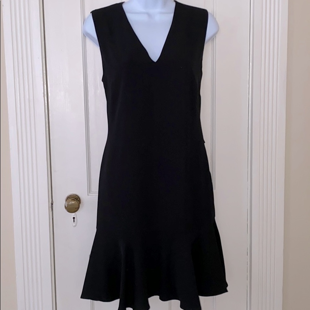 Le Gali black ruffled sleeveless dress